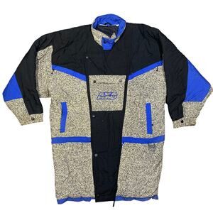 Vintage AXO Motocross Racing Jacket 1990S Mens Medium Grey Black Blue